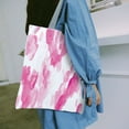 thumbnail image 3 of Great Craftmanship Smooth Zipper Shoulder Bag Reusable Vivid Flower Print Roomy Book Tote Bag for Daily Life, 3 of 10