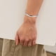 thumbnail image 3 of Brazalete de acero inoxidable unisex Brazalete de metal Brazalete simple Regalo para mujer, 3 of 6