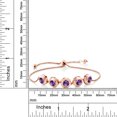 thumbnail image 2 of Gem Stone King 18K Rose Gold Plated Silver Purple Zirconia Tennis Bracelet for Women (7.50 Cttw, Round 6MM, Gemstone Birthstone, Fully Adjustable up to 9 inch), 2 of 2