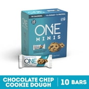 ONE Minis Protein Supplement Bar, Chocolate Chip Cookie Dough, 7g Protein,10 Count