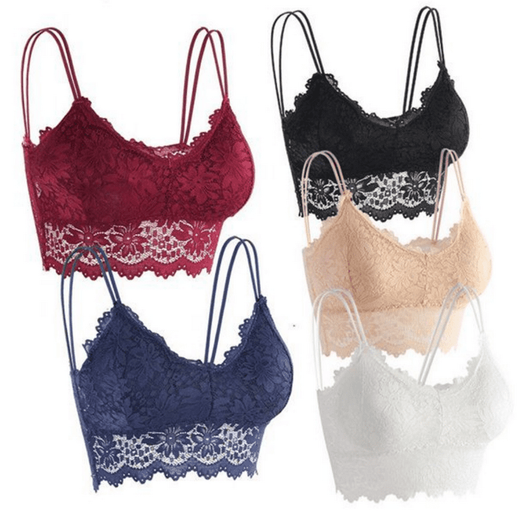 Women’s Lace Bralette Padded Wire Free Bra Fashionable Crop Top Style Sexy  Tops