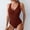 Wine, variant on Hvot&aat Women One Piece Swimsuit Ruched Textured Ribbed Bathing Suit Solid Color High Waist One Piece Swimwear