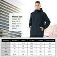 thumbnail image 2 of Goplus Men's Waterproof Rain Jacket Windproof Hooded Raincoat Shell with Cuff Black XXL, 2 of 6