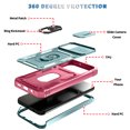 thumbnail image 2 of Military Grade Drop Impact for Samsung Galaxy S25 Plus Camera Lens Slide Protection Case 360 Metal Rotating Ring Kickstand Holder Armor Shockproof Case For Samsung Galaxy S25 Plus, Green+Pink, 2 of 11