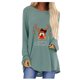 thumbnail image 2 of Puntoco Merry Christmas - Jersey de manga larga con estampado informal para mujer, manga raglán, manga larga, cuello redondo, top/camisa Puntoco Puntoco-1028, 2 of 5