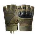 thumbnail image 2 of Guantes tácticos de medio dedo para hombre, transpirables, antideslizantes, resistentes al desgaste, de carcasa dura, protectores para entrenamiento de lucha al aire libre, guantes de dedos largos, 2 of 2