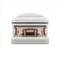 thumbnail image 2 of Overnight Caskets Primrose Funeral Metal Casket White with Pink Velvet Interior - 18 Gauge Steel, 2 of 3