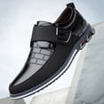 thumbnail image 4 of Mepaouo Men's Fashion Leather Oxfords Business Formal Work Shoes Slip on Casual Dress Shoes(Black,7), 4 of 7