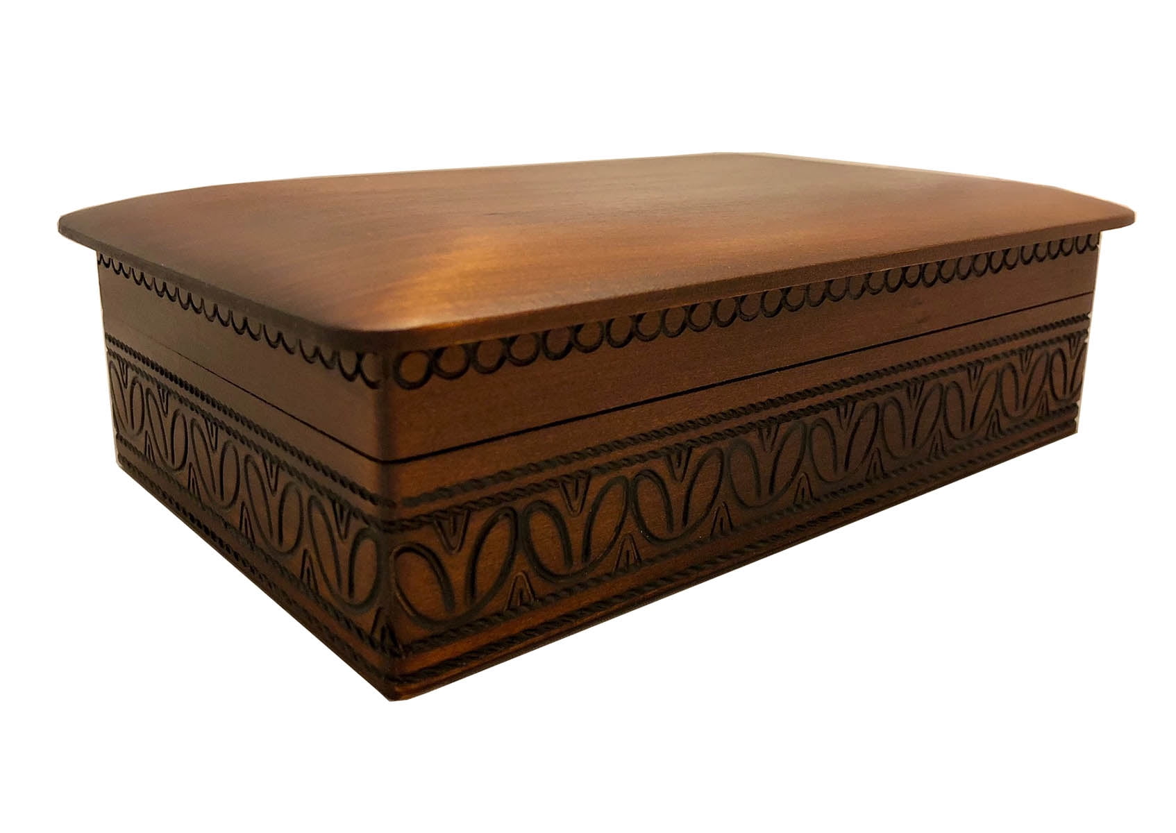 Classic Wooden Box Mens Jewelry Box Handmade Linden Wood Keepsake from Poland