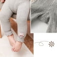 thumbnail image 3 of Autumn Winter Kids Children Knitted Leggings Girls Flower Pantyhose Legging Baby Toddler Casual Ankle Luster Stockings, 3 of 6
