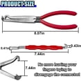 thumbnail image 2 of Electrical Disconnect Pliers 37960, Electrical Connector Separator 13120, Automotive Fuel Line Terminal Removal Tool, Spark Plug & Push Tab Style Connector Pliers, Car Electrical Tool Kit (Red), 2 of 6