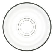 LAV Clear Glass Round Turkish Tea Saucers, Non-Lead Glass Tea Plates, 6 Pcs, 4.3 inch