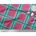thumbnail image 2 of Soimoi Satin Silk Fabric Check Check Decor Fabric Printed Yard 42 Inch Wide, 2 of 3