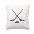 thumbnail image 1 of White With Hockey Sticks And Puck Cushion, 1 of 1