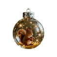 thumbnail image 2 of 2026 Wildlife Wonders Collection Crystal Glass Ornament, Vivid 3D Animal Christmas Decoration, Clear Plastic Xmas Balls, Luxury Winter Tree Decor Sparkling Star Accents,Holiday Ornaments (Squirrel), 2 of 6