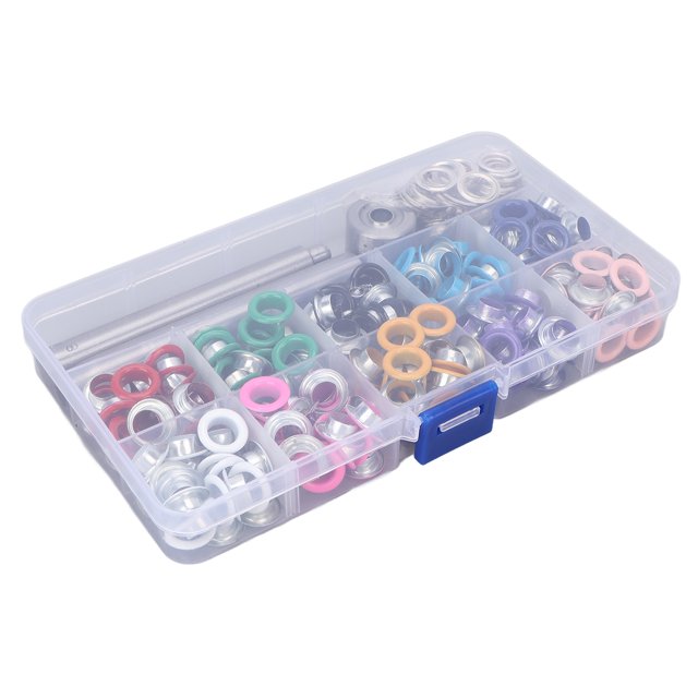 Kit de herramientas para ojales kit de ojales para ojales fácil instalación varios colores 8 mm/03 pulgadas almacenamiento práctico de colores para manualidades de cuero ANGGREK Otros