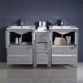thumbnail image 4 of Fresca Torino 60" Gray Modern Double Sink Bathroom Cabinets w/ Integrated Sinks, 4 of 4
