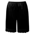 thumbnail image 5 of Women Culotte Shorts Lace Satin Bloomer Pettipants | Half Under Dresses Elastic Waist Lace Hem Short Bloomers Pants Silk Liner Culottes Pantaloons for Under Skirt, 5 of 8