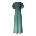 thumbnail image 7 of vigerkar Summer Dress for Women 2025 Elegant Swing Flowy Ruffle V Neck Boho Sun Dresses Trendy Casual Vacation Long Sundresses Mint Green, M, 7 of 7