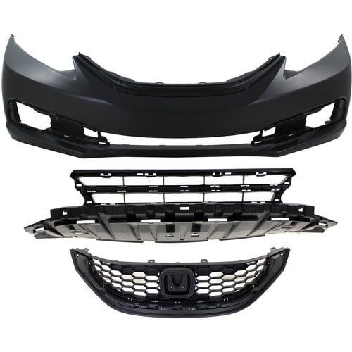 Bumper Kit For 2013-2015 Honda Civic HF LX Models Sedan Front 4-Door with Grille