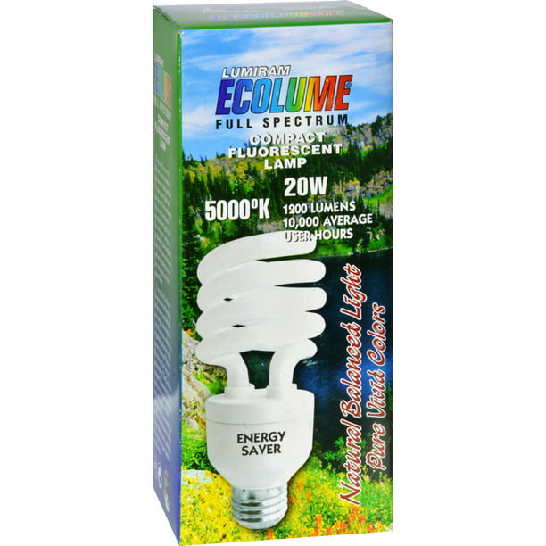 Ecolume Spiral Compact Fluorescent Lamp 20 Watt - Light Bulb Walmart.com
