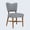 Gray, variant on Hawsaiy Dining Chairs Set of 2, Upholstered Fabric Dining Room Chairs, Mid Century Modern Kitchen Chairs with Solid Wood Legs & Cross-Brace Support, Farmhouse Side Chairs for Dining Room, Black