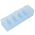 thumbnail image 1 of Organizador de cajones transparente de 5 rejillas en color azul para guardar sujetadores, ropa interior y calcetines, 1 of 8