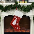 thumbnail image 7 of Hwkond Stockings Christmas 18 Inch Unique Red Linen Embroidered Christmas With Lights , Gift Bag Up Christmas 2Pcs on Clearance, 7 of 7