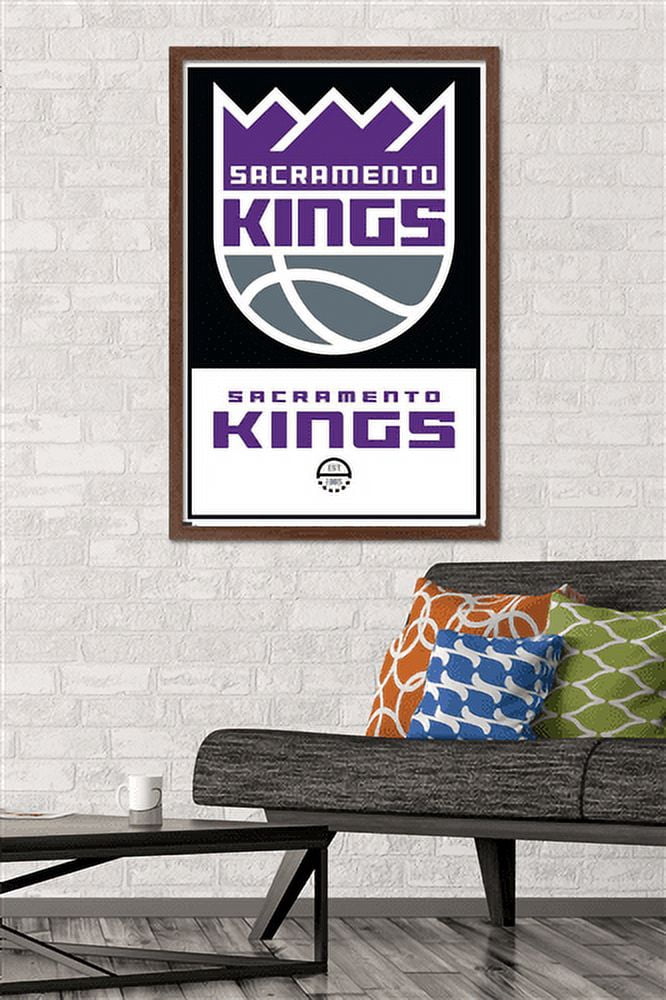 NBA Sacramento Kings - Logo 21 Wall Poster, 22.375" x 34", Framed
