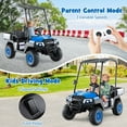 thumbnail image 5 of Infans 24V 7AH Kids Golf Cart 4WD 2 Seater Ride on Car w/ Sun Shade & Storage Trunk Navy, 5 of 7