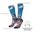 thumbnail image 6 of Fotbe Colorful Mediterranean Village print Women's Men's Novelty Crew Socks Cotton Socks Knee High Socks for Walking,Running,Nurses,Pregnancy, 6 of 8