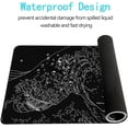 thumbnail image 6 of Gaming Laptop Mouse Pad,Sea Wave Big Desk Pads PC Keyboard Waterproof and Non-Slip 35.5 x 15.7" 0.12" Thick XL,XXL Rubber Table Mat, Kanagawa Surfing and Black Japanese Mouse Pads, 6 of 18