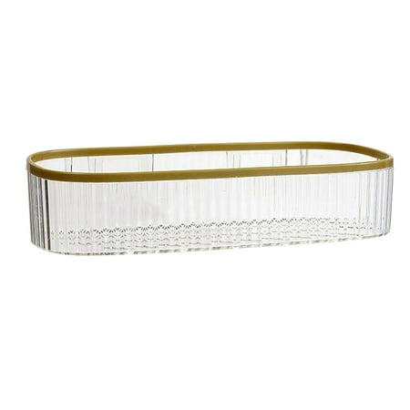 

Flash Sale Plastic Wall Mount Organizer Punch Free Transparent White Adhesive Clear Organizer for Bathroom Kitchen Living Room
