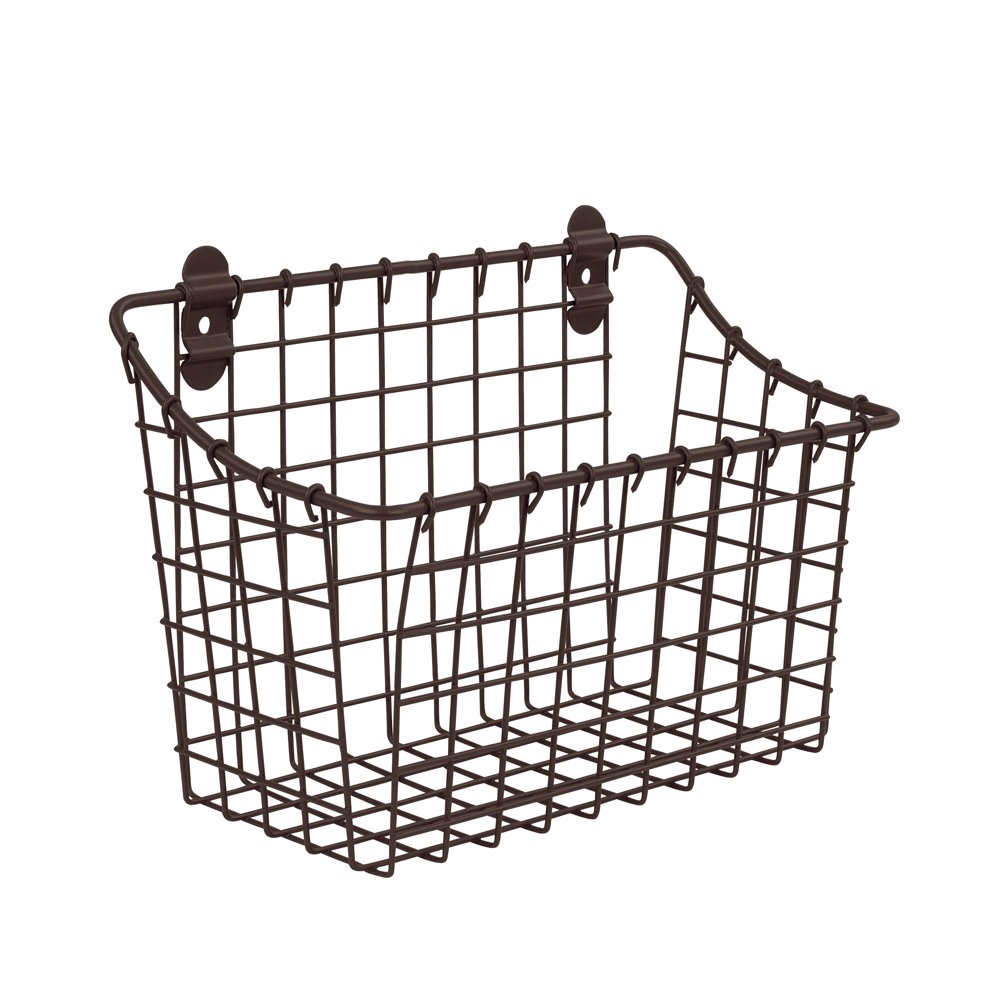 Spectrum Diversified Large Vintage & Wall Mount Basket, Bronze
