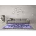 thumbnail image 3 of Ahgly Company Indoor Round Medallion Blue Traditional Area Rugs, 6' Round, 3 of 4