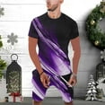 thumbnail image 1 of EGNMCR Mens Short Sets 2 Piece Outfits Fashion Print Summer Tracksuits Casual Set, 1 of 7