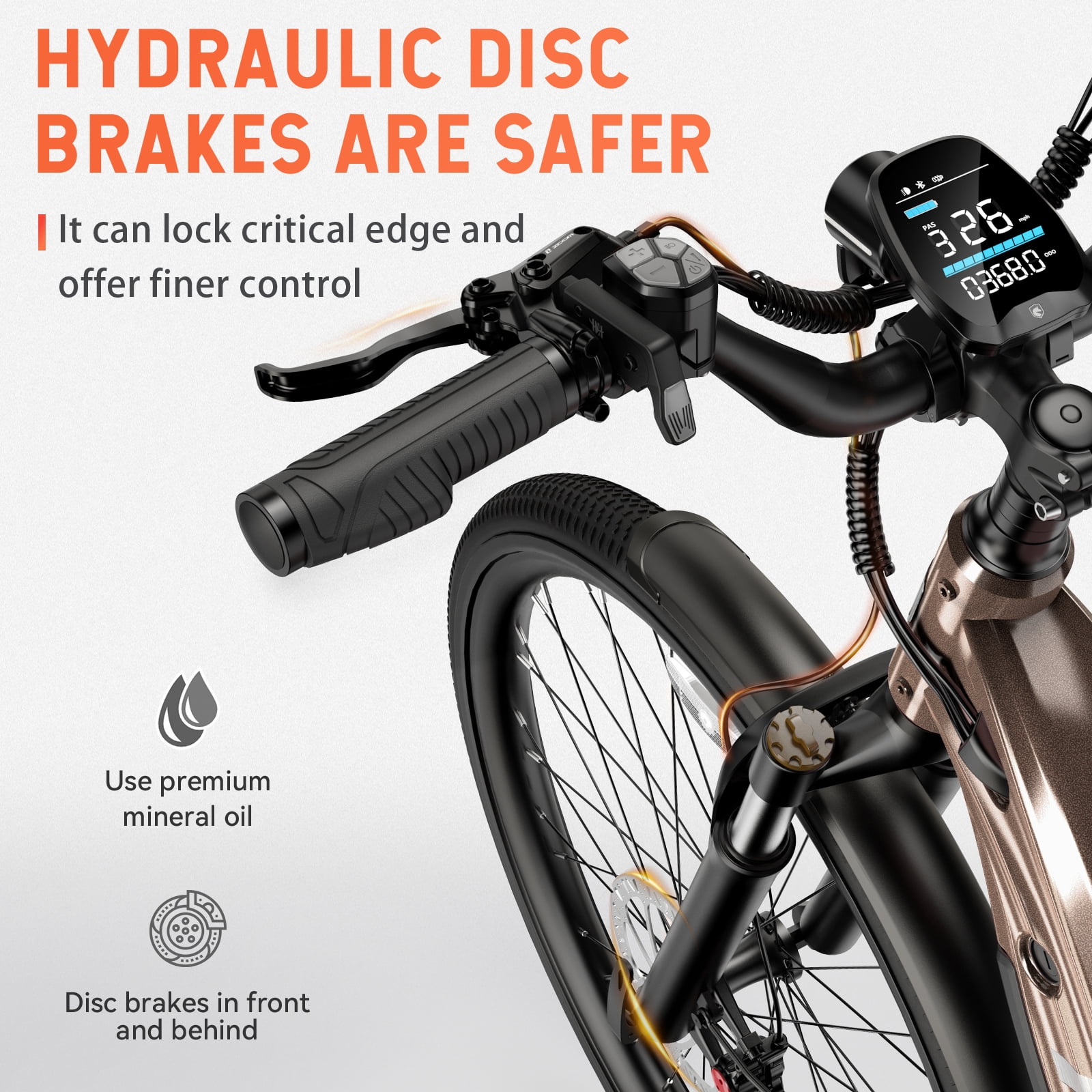 HOVSCO Electric Bike, 500W Peak Motor 20mph, 48V/15Ah, E-Mountain bicycle for Women, UL2849, APP Control