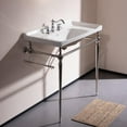 thumbnail image 4 of 36"Console Bathroom Sink, Freestanding Console Sink With Stainless Brushed Gold Legs, Modern Bathroom Vanity with 3 Tap Holes, 4 of 6