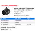 thumbnail image 2 of Mass Air Flow Sensor - Compatible with 2011 - 2017 Audi Q5 2.0L 4-Cylinder 2012 2013 2014 2015 2016, 2 of 2