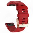 thumbnail image 1 of Rose Gold Striped Silicone QuickFit Band for 20mm Fitness Trackers, 1 of 2