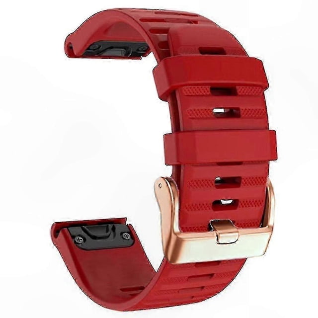 Rose Gold Striped Silicone QuickFit Band for 20mm Fitness Trackers
