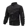 thumbnail image 2 of Men's Jacket, Workwear, Loose Fit, Windbreaker Black L, 2 of 4