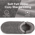 thumbnail image 3 of LongBay Men's Cozy Memory Foam Slippers Comfy Fuzzy Plush Lining House Shoes Indoor Outdoor, 3 of 6