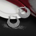 thumbnail image 4 of Pendientes de plata de ley 925 con sello Charm Yashi Joyería de lujo tallados ahuecados, 4 of 4