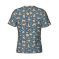 thumbnail image 6 of Vsdgher French Bulldog Yoga Print Men's Dry Fit Mesh Athletic Shirts Moisture Wicking Tennis T-Shirt Tops, 6 of 9