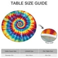 thumbnail image 6 of Colorful Tie Dye Mandala Pattern Round Fitted Tablecloth with Elastic Edge,Dining Table Cover Waterproof,Outdoor Round Tablecloth for Camping,Dining,Indoor and Outdoor, 6 of 7