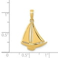 thumbnail image 2 of 14K Yellow Gold Sailboat Pendant, 2 of 2