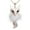 White, variant on Women's Rhinestone Faux Fur Fox Pendant Long Necklace Jewelry
