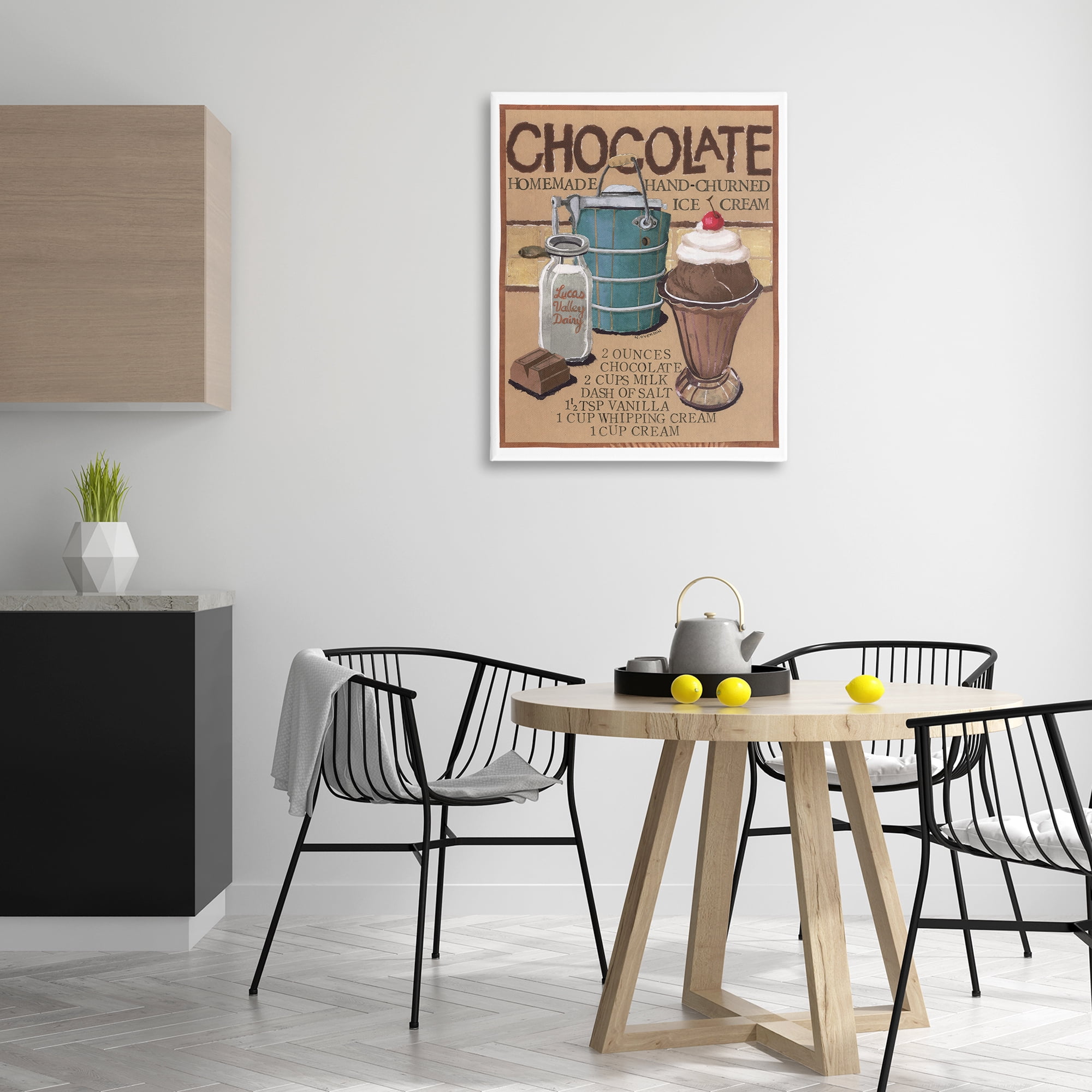 Stupell Industries Chocolate Ice Cream Food & Beverage Painting Gallery Wrapped Canvas Art Print Wall Art, 30 x 40