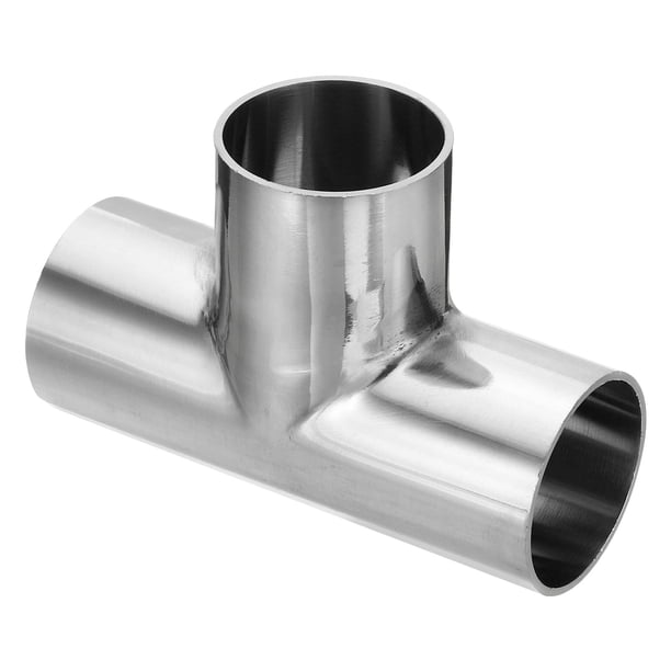 Divisor de Conducto en T, Conector de Soldadura de Conducto de 2 1/4 Pulgadas en Forma de T, Accesorio de Tubo de Escape Metálico Redondo, 1-3/4"